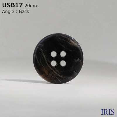 USB17 Natürliche Materialien, Schwarz Gebeizt, Perlmutt, Muschel, Tischloch, Vier Löcher, Glänzender Knopf[Taste] IRIS Sub-Foto