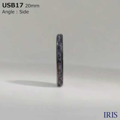 USB17 Natürliche Materialien, Schwarz Gebeizt, Perlmutt, Muschel, Tischloch, Vier Löcher, Glänzender Knopf[Taste] IRIS Sub-Foto