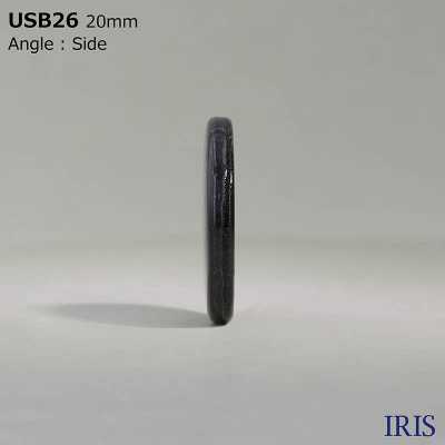 USB26 Natürliche Materialien, Schwarz Gebeizt, Perlmutt, Muschel, Tischloch, Zwei Löcher, Glänzender Knopf[Taste] IRIS Sub-Foto
