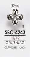 SBC4243 Metallknopf Mit Blumenmotiv