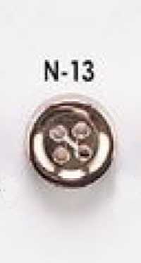 N-13 Metallknopf Mit 4 Löchern[Taste] IRIS Sub-Foto