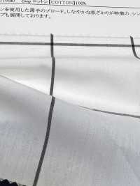 14253 Garngefärbte Bio-Baumwolle 60er Broadcloth Window Pen Check[Textilgewebe] SUNWELL Sub-Foto