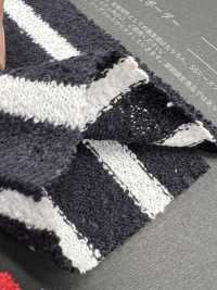 1077600 TC Boucle Yarn Dyed Cotton Jersey Querstreifen[Textilgewebe] Takisada Nagoya Sub-Foto