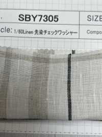 SBY7305 1/60 Leinengarn Gefärbte Karo-Waschmaschine[Textilgewebe] SHIBAYA Sub-Foto