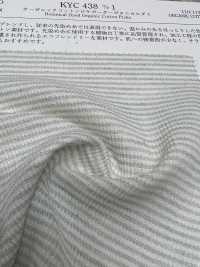 KYC438 D/1 Bio-Baumwoll-Pique Querstreifen Botanisch Gefärbt[Textilgewebe] Uni Textile Sub-Foto