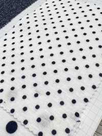350 40 / Circular Rib Polka Dot Print (Mercerisiert)[Textilgewebe] VANCET Sub-Foto