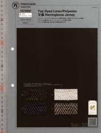 1079000 Top Dye Leinenjersey Nadelloses Fischgrätenmuster[Textilgewebe] Takisada Nagoya Sub-Foto