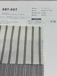 SBT-007 Organische, Natürliche, Faltige, Gewaschene Streifen[Textilgewebe] Kuwamura-Faser Sub-Foto