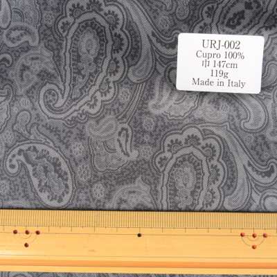 URJ-002 Made In Italy Cupra Futter 100% Print Paisley-Muster Grau[Beschichtung] TKS Sub-Foto