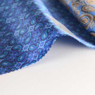URJ-004 Hergestellt In Italien Cupra 100 % Print-Futter Paisley-Muster Hellblau[Beschichtung] TKS Sub-Foto