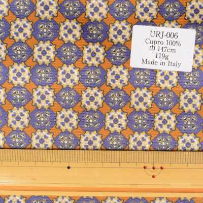 URJ-006 Hergestellt In Italien Cupra 100 % Bedrucktes Futter Komon-Muster[Beschichtung] TKS Sub-Foto