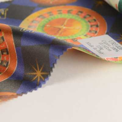 URJ-020 Hergestellt In Italien Cupra 100 % Bedrucktes Futter Casino-Serie Roulette-Muster[Beschichtung] TKS Sub-Foto