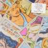 URJ-036 Hergestellt In Italien Cupra 100 % Bedrucktes Futter Mit Pop-Comic-Muster