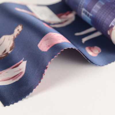 URJ-047 Hergestellt In Italien Cupra 100 % Print-Futter Gentleman-Muster Blau[Beschichtung] TKS Sub-Foto