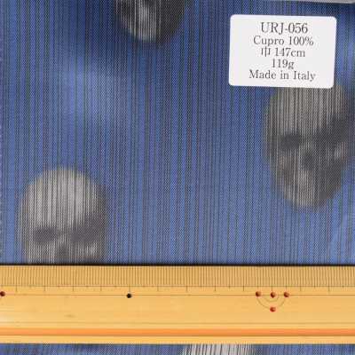 URJ-056 Hergestellt In Italien, Cupra, 100 % Bedrucktes Futter, Dunkles Horror-Skelettmuster[Beschichtung] TKS Sub-Foto