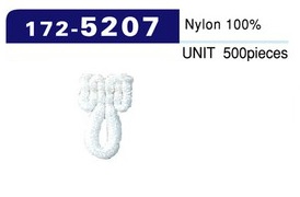 172-5207 Knopfschlaufe Wollnylon Typ Klein (500 Stück)[Button-Loop-Frog-Button] DARIN
