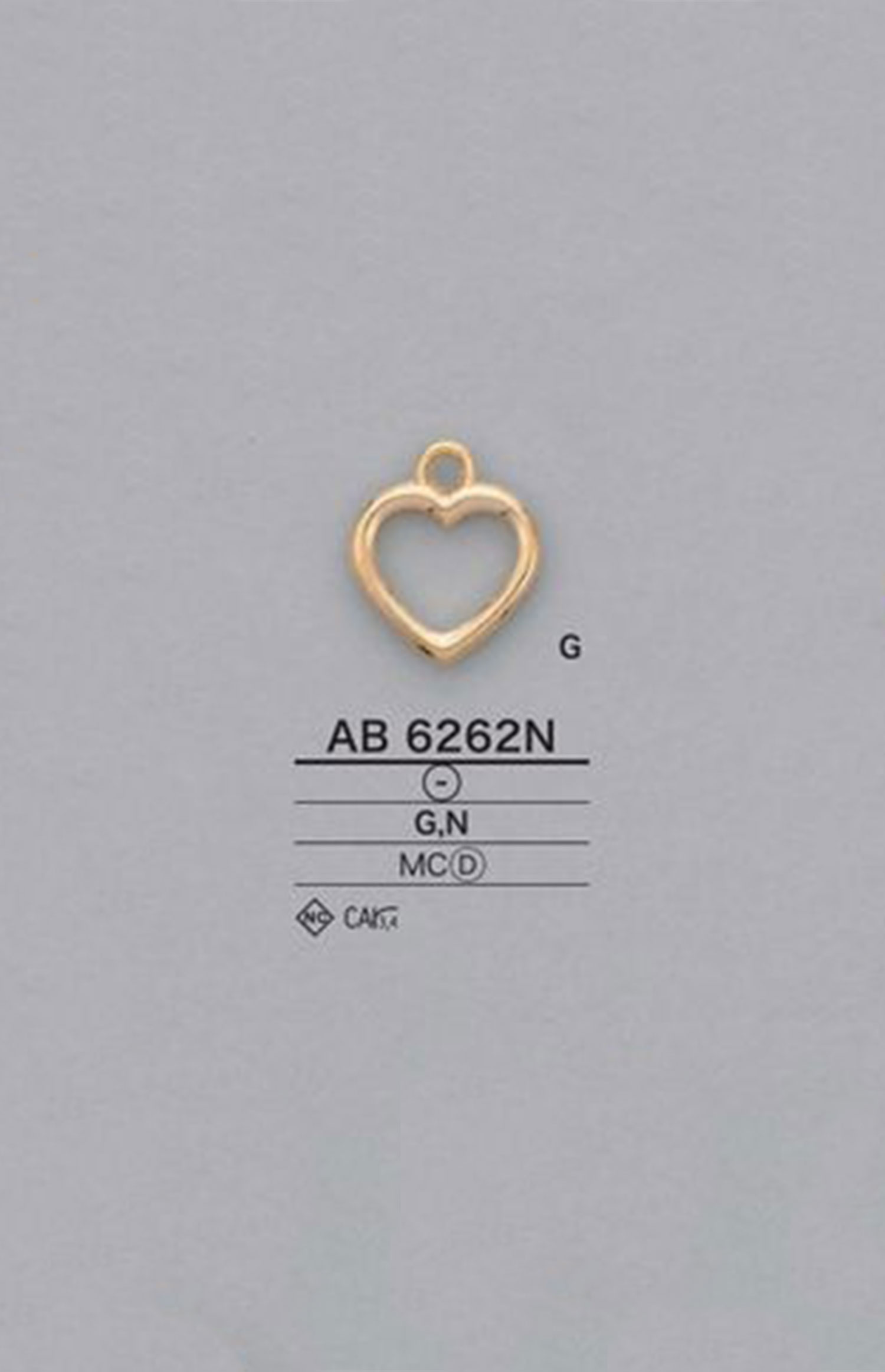 AB6262N Herzförmiger Reißverschlusspunkt (Pull Tab) IRIS