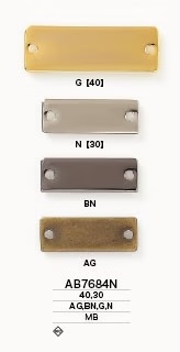 AB7684N Aufnähbare Metallplatte Aus Messing[Sonstige Waren] IRIS