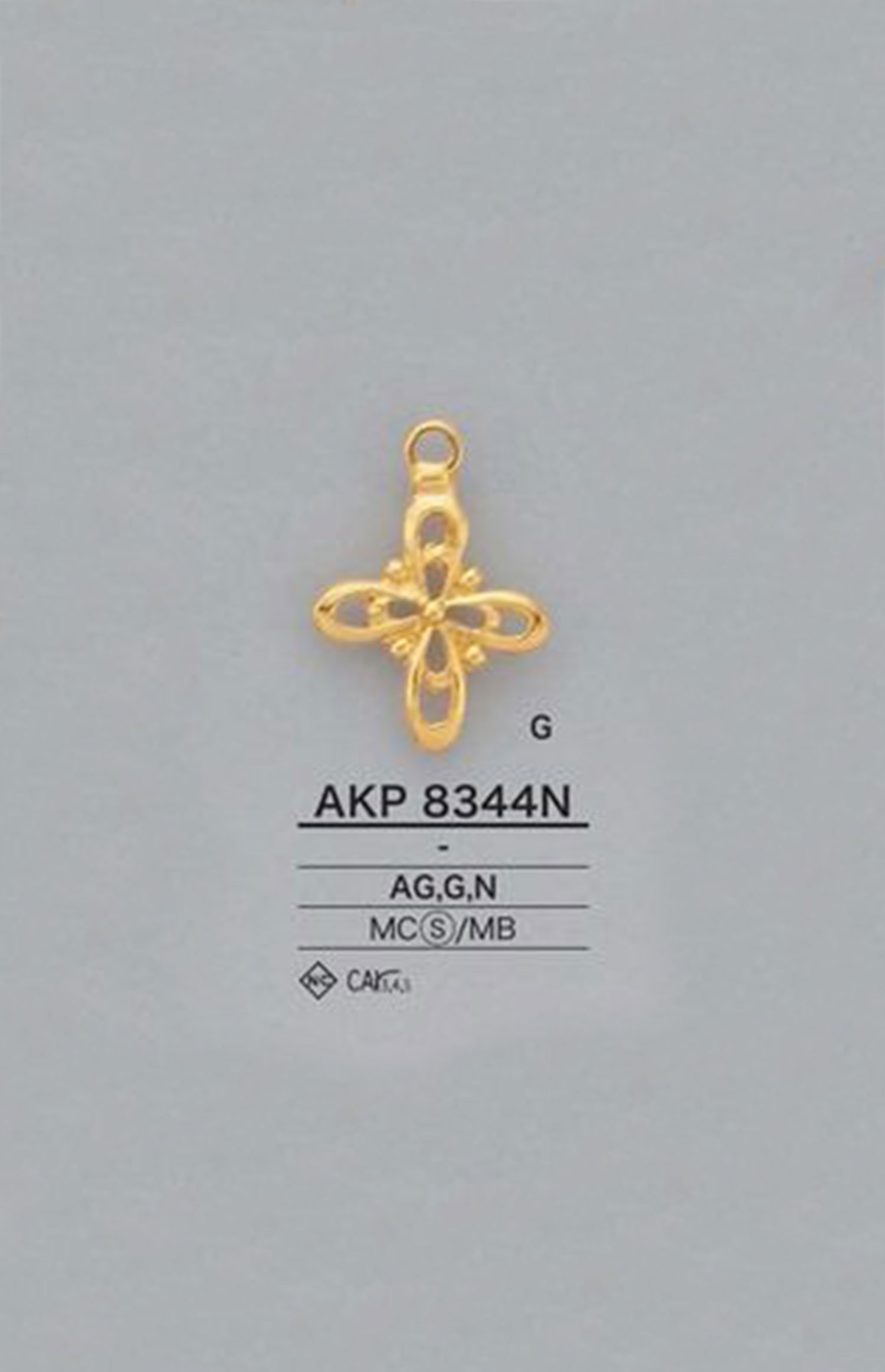 AKP8344N Reißverschlussspitze Mit Blumenmotiv (Zuglasche) IRIS