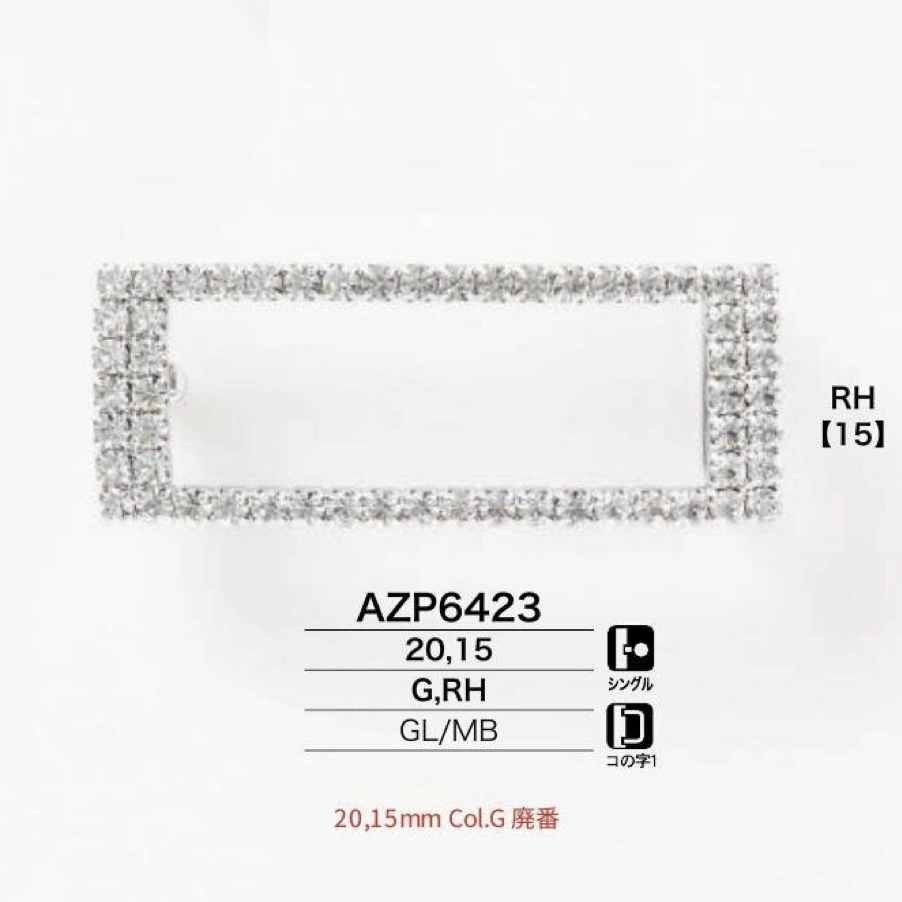 AZP6423 Schnalle Aus Glas/Messing[Schnallen und Ringe] IRIS