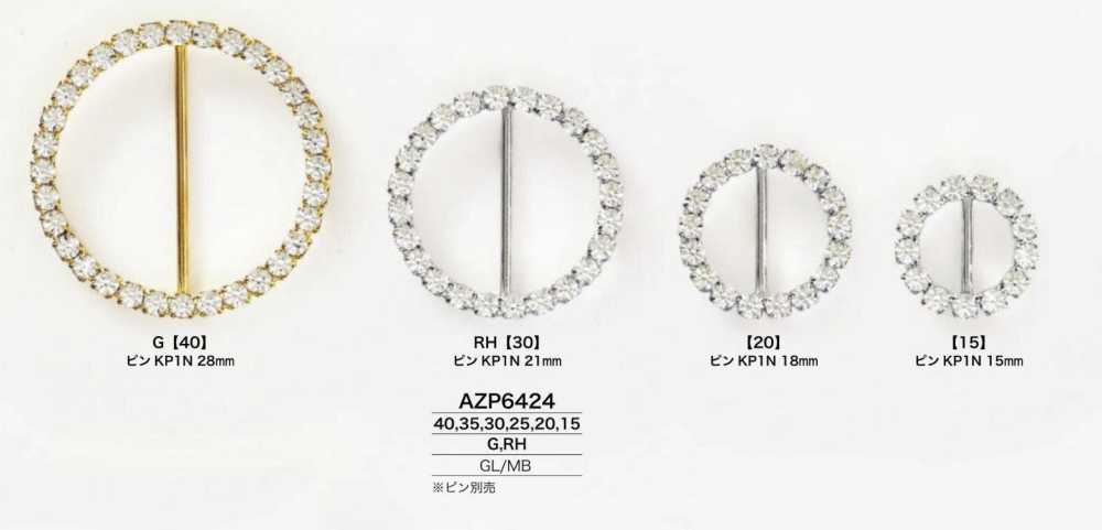 AZP6424 Schnalle Aus Glas/Messing[Schnallen und Ringe] IRIS