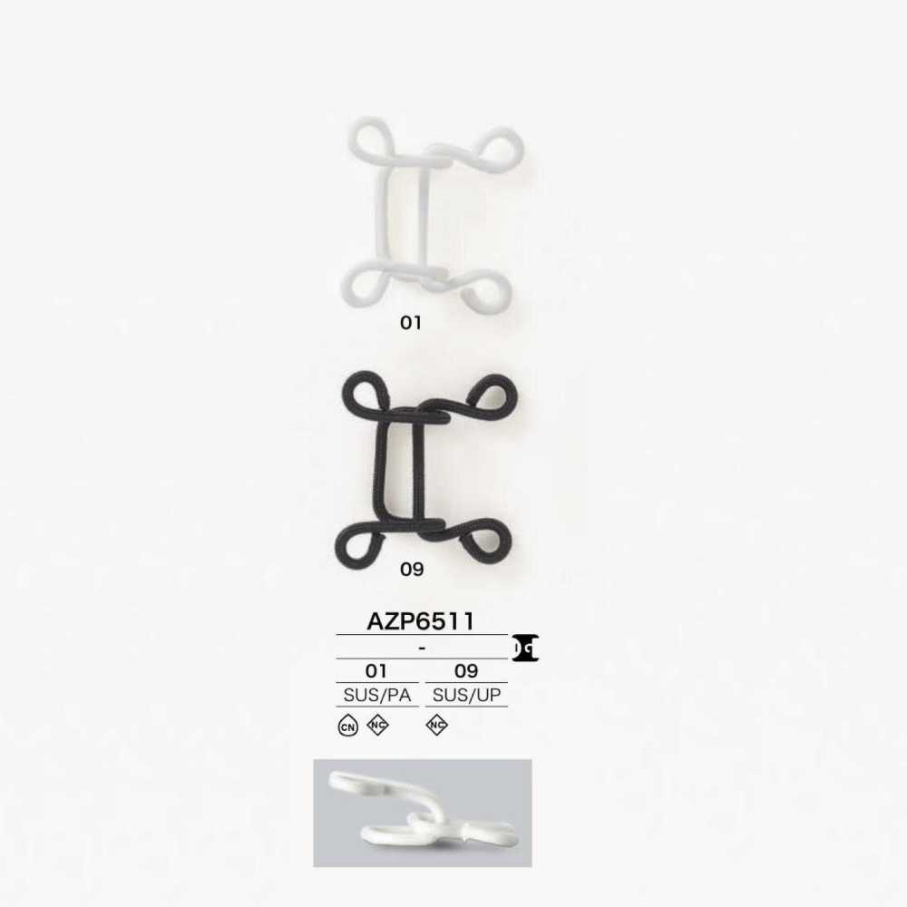 AZP6511 Federhaken Aus Edelstahl/Nylon/Polyester[Haken und Ösen] IRIS