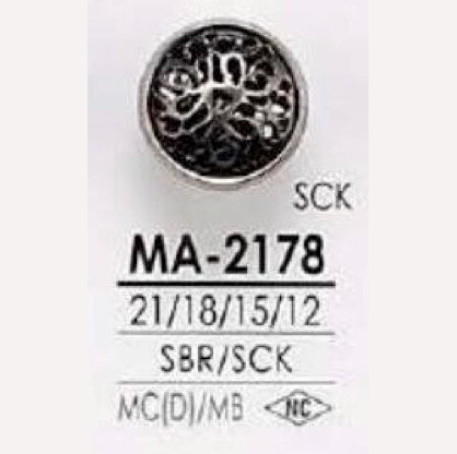 MA2178 Druckguss-/Messing-Halbring-Ösenknopf[Taste]