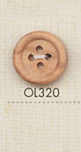 OL320 Naturmaterial Holz 4-Loch-Knopf[Taste] DAIYA BUTTON