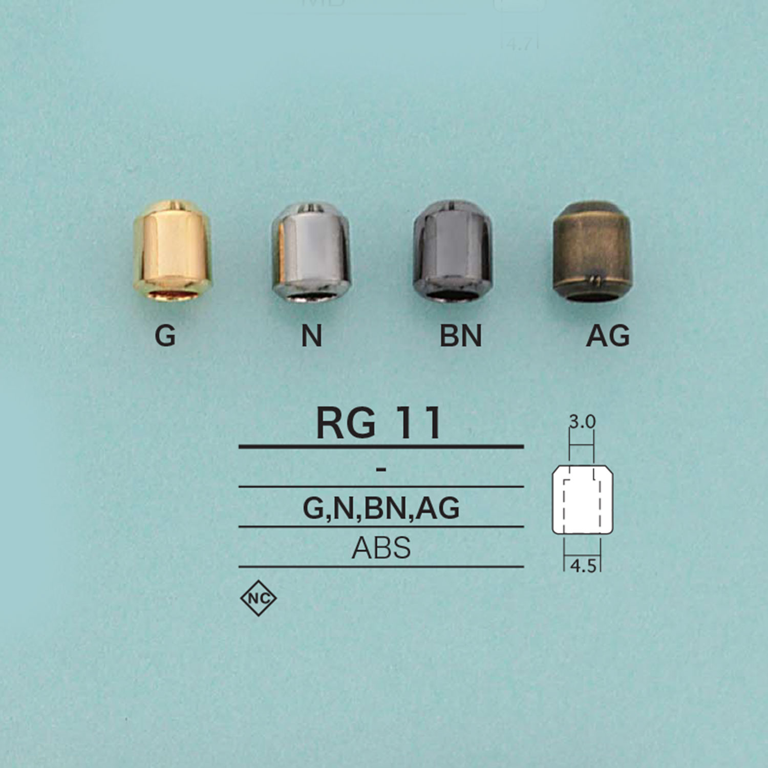 RG11 Zylindrisches Schnurende[Schnallen Und Ring] IRIS