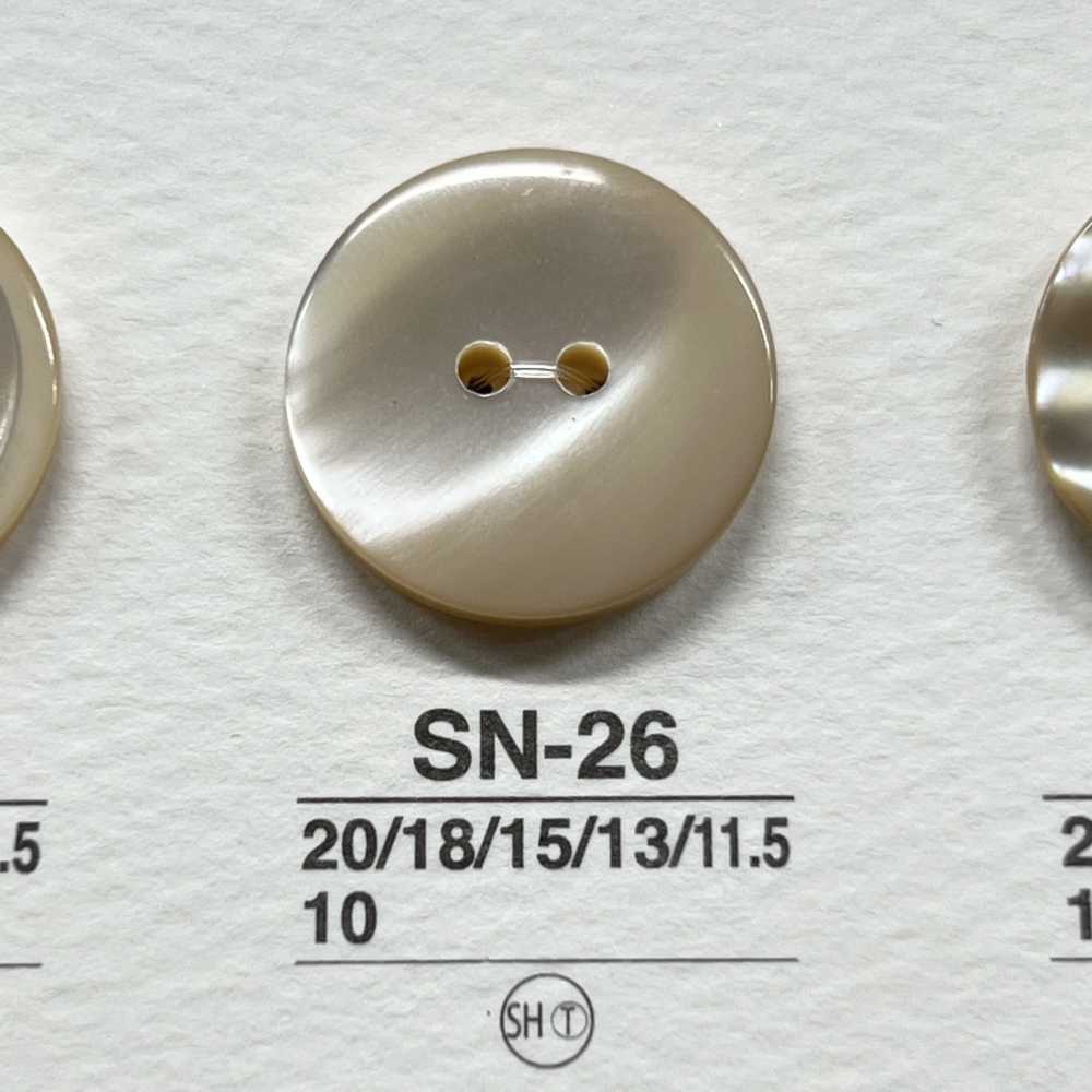 SN26 Natürliches Material, Hergestellt Von Takase Shell, 2 Löcher, Glänzender Knopf[Taste] IRIS
