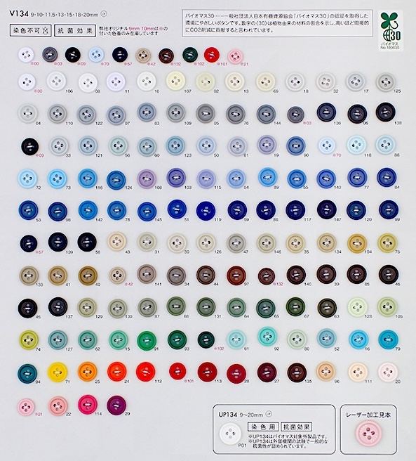 V134 Mit Harnstoffharz Umrandeter 4-Loch-Knopf[Taste] DAIYA BUTTON(DAIYA BUTTON)
