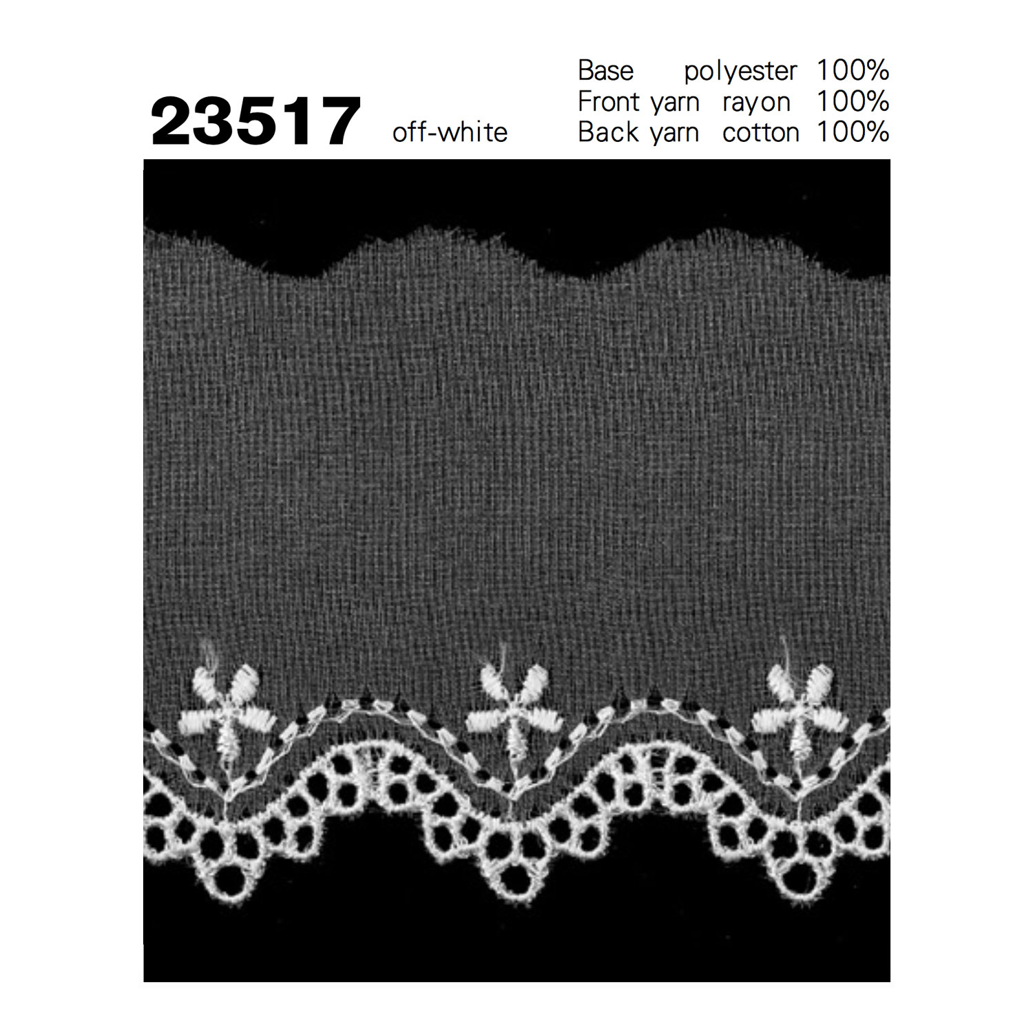 23517 Poly-Organdy-Spitze Kyowa Lace