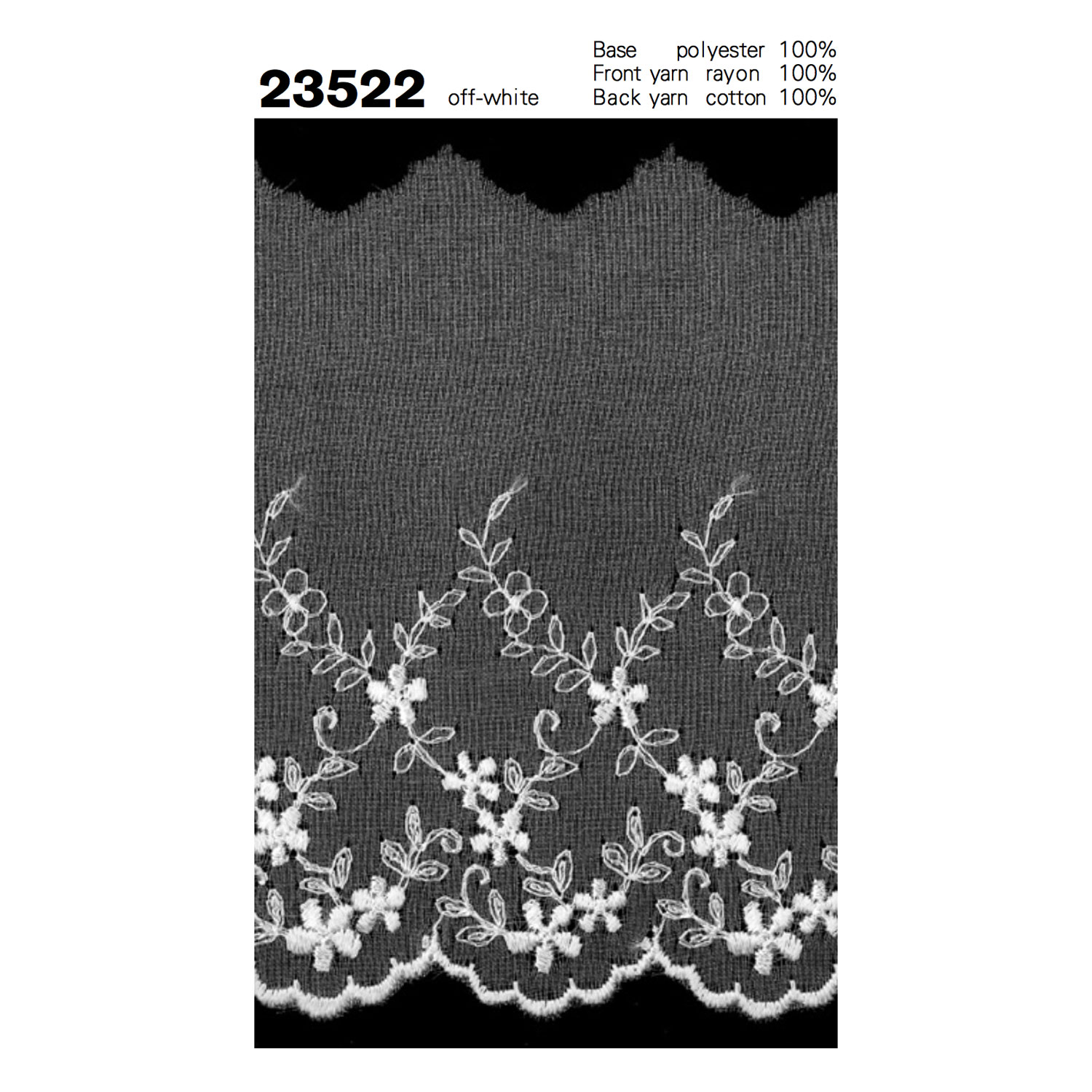 23522 Poly-Organdy-Spitze Kyowa Lace