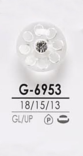G6953 Rosa Locken-ähnlicher Kristallstein-Knopf Zum Färben[Taste] IRIS