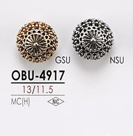 OBU4917 Metallknopf[Taste] IRIS