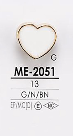ME2051 Herzförmiger Metallknopf Zum Färben[Taste] IRIS