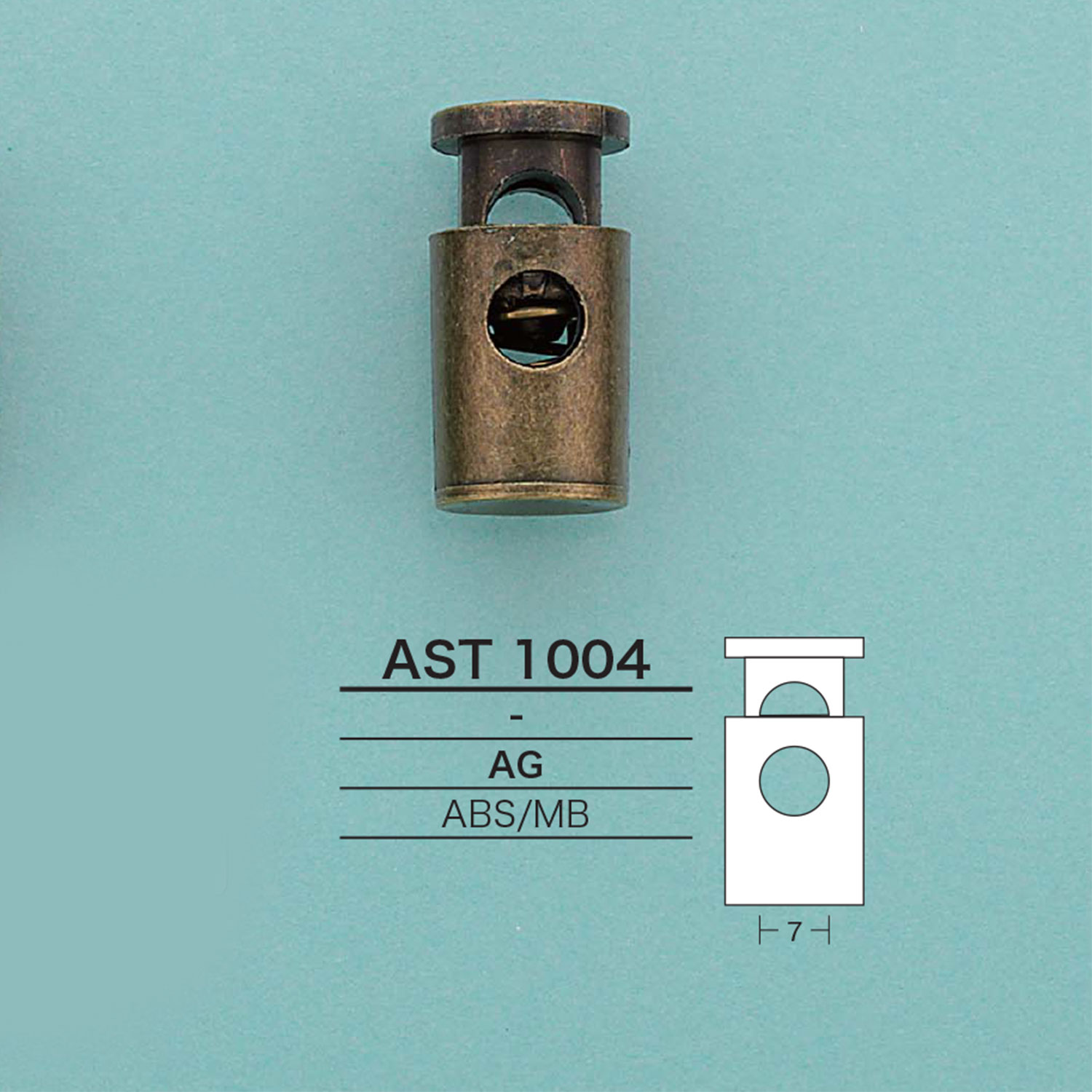 AST1004 Zylindrisches Schnurschloss[Schnallen Und Ring] IRIS