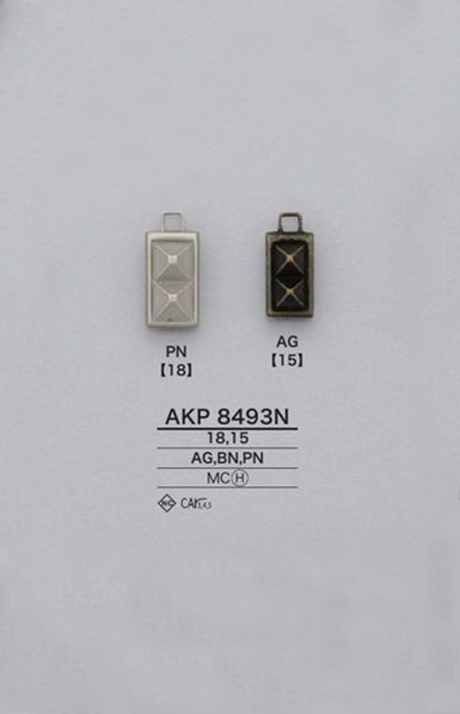 AKP8493N Nieten Reißverschlusspunkt (Zuglasche) IRIS