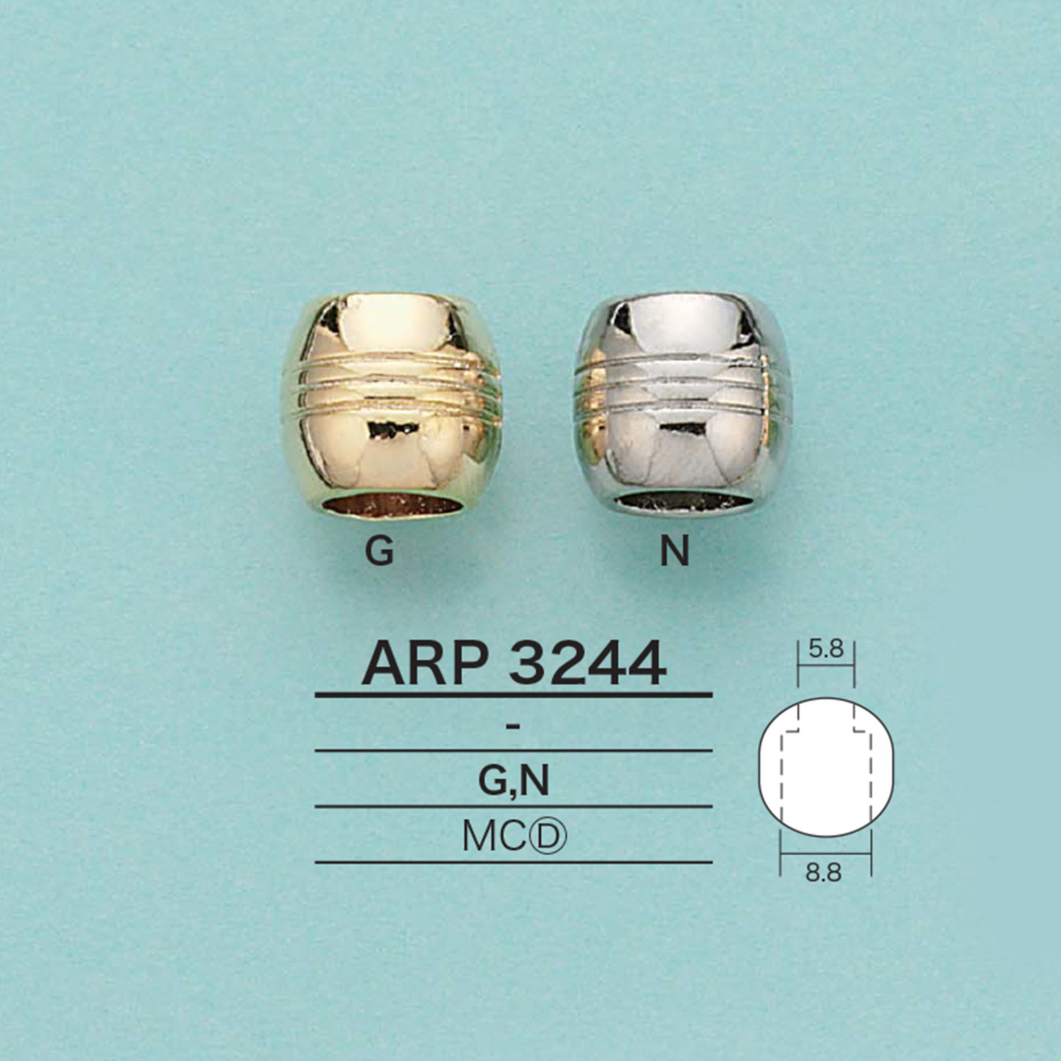 ARP3244 Rundes Kabelende (überzogen)[Schnallen Und Ring] IRIS