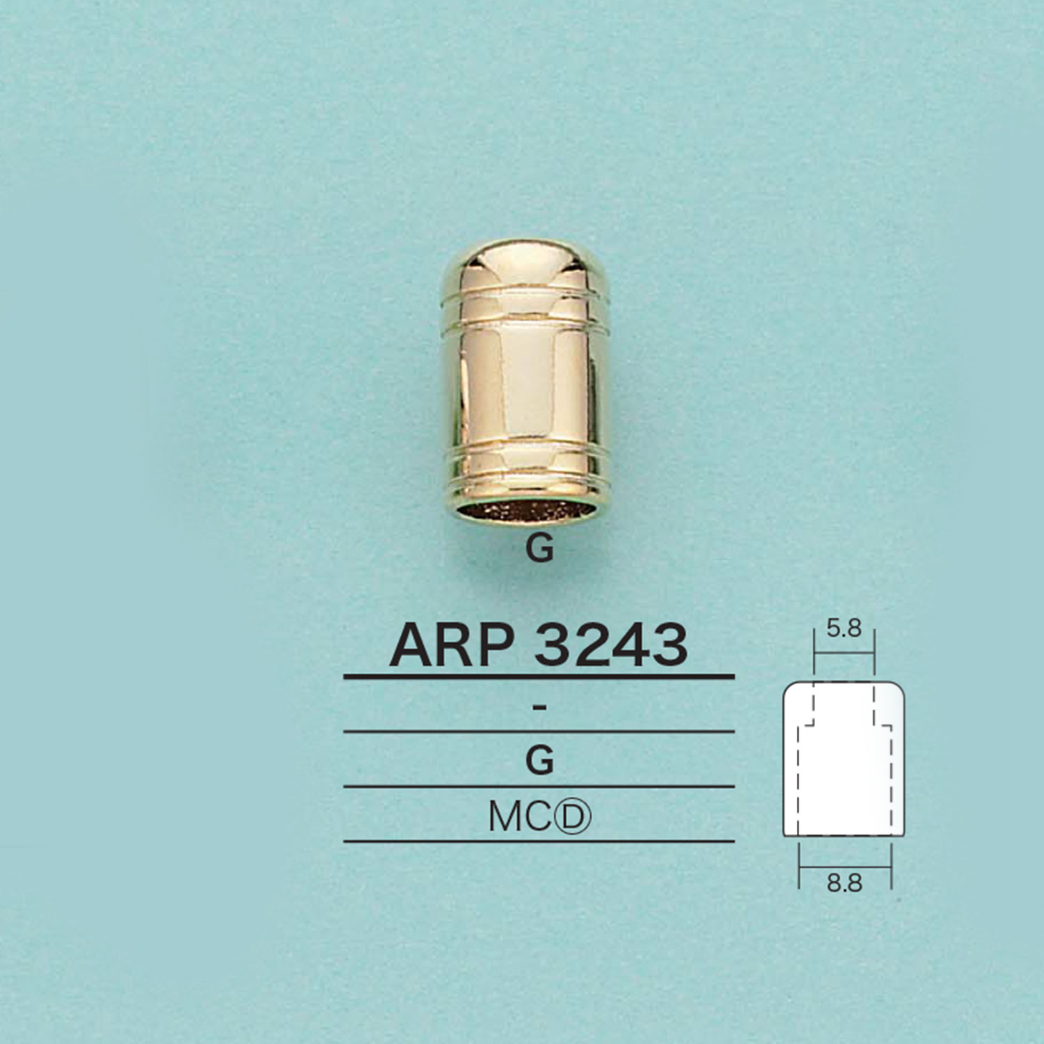 ARP3243 Zylindrisches Kabelende (Plattierung)[Schnallen Und Ring] IRIS