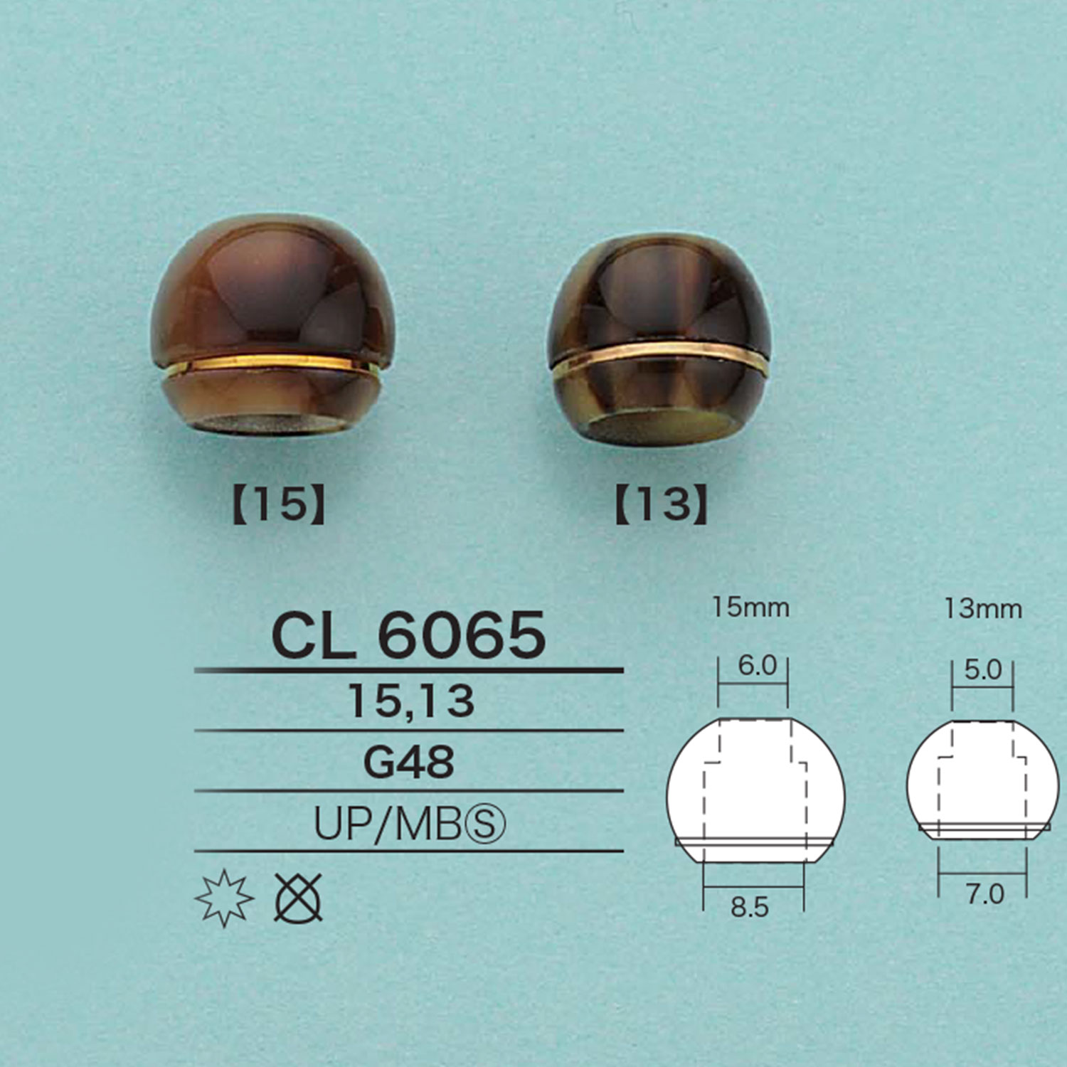 CL6065 Rundes Schnurende[Schnallen Und Ring] IRIS