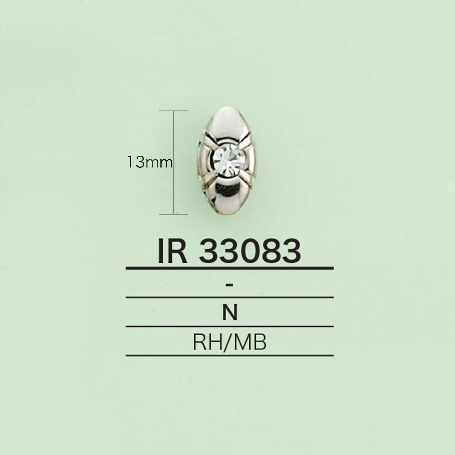 IR33083 Charm Mit Strass (Oval)[Verschiedene Waren Und Andere] IRIS