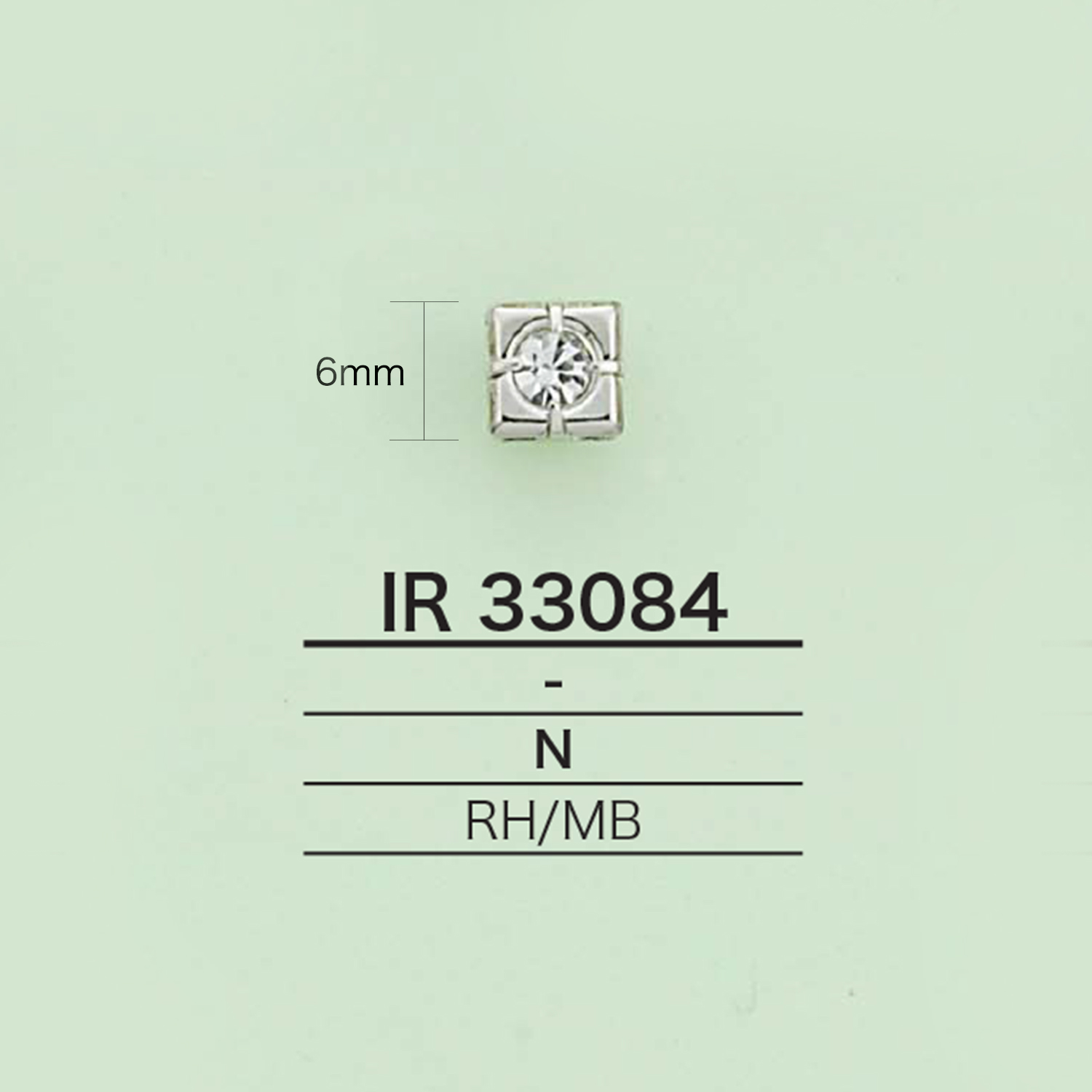IR33084 Charm Mit Strasssteinen (Quadrat)[Verschiedene Waren Und Andere] IRIS