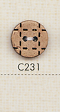 C231 Holzknopf Mit 2 Löchern Aus Natürlichem Material[Taste] DAIYA BUTTON