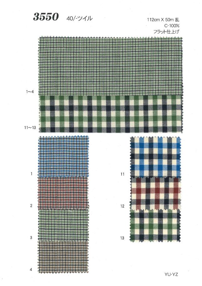 3550 Köper-Check[Textilgewebe] Ueyama Textile