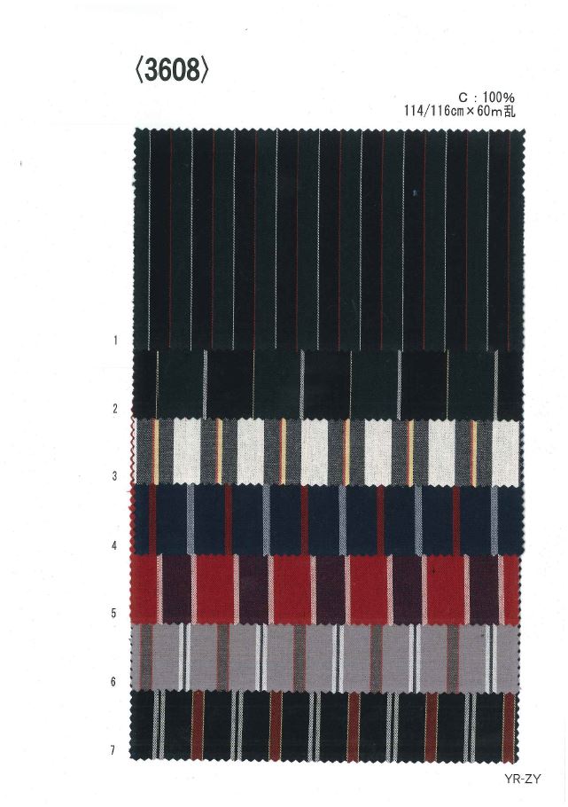 3608 Garngefärbter Regimentsstreifen[Textilgewebe] Ueyama Textile