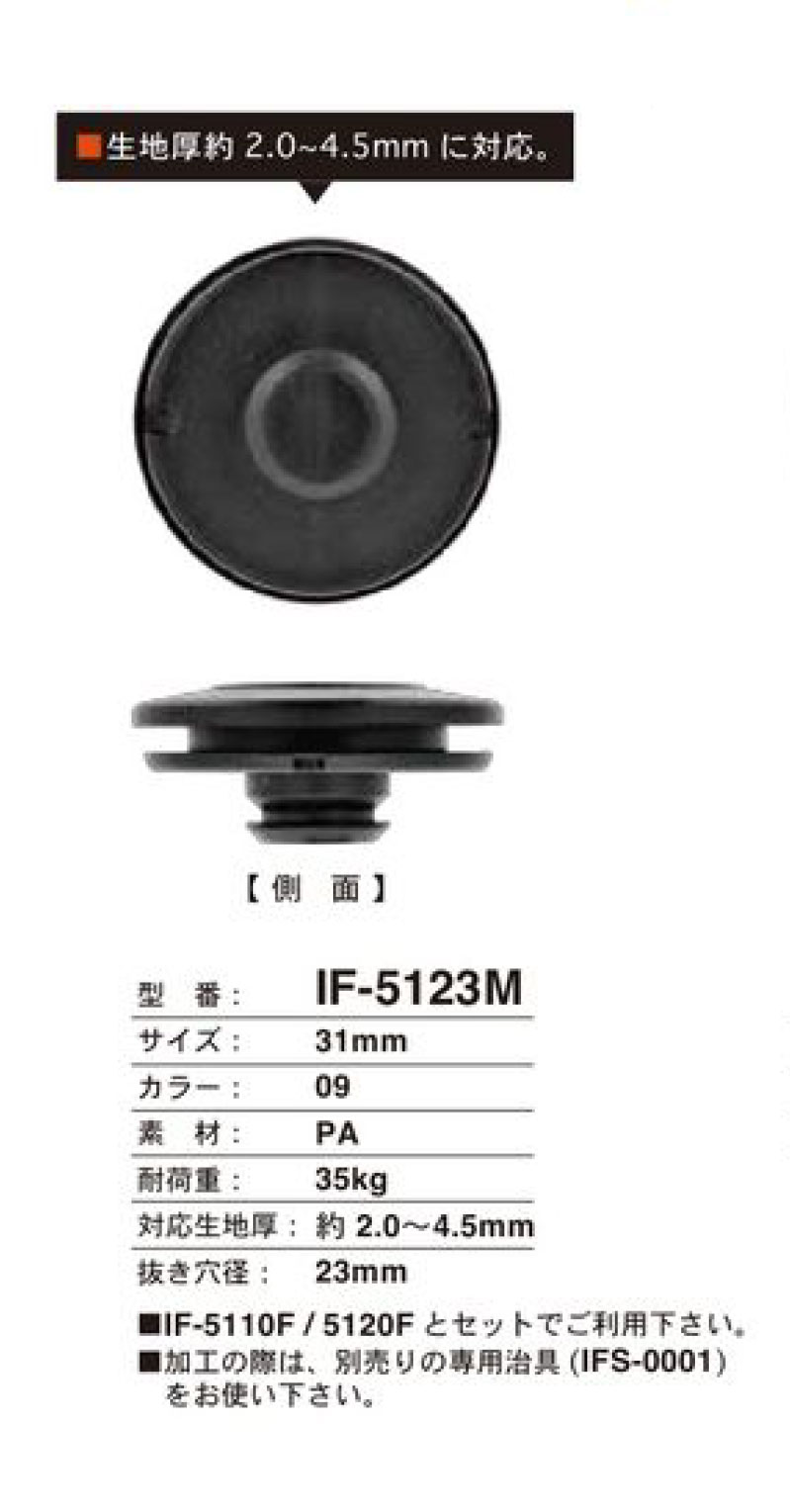IF-5123F 31 Mm Dicker, Textilkompatibler Druckknopf[Kippschalter] FIDLOCK