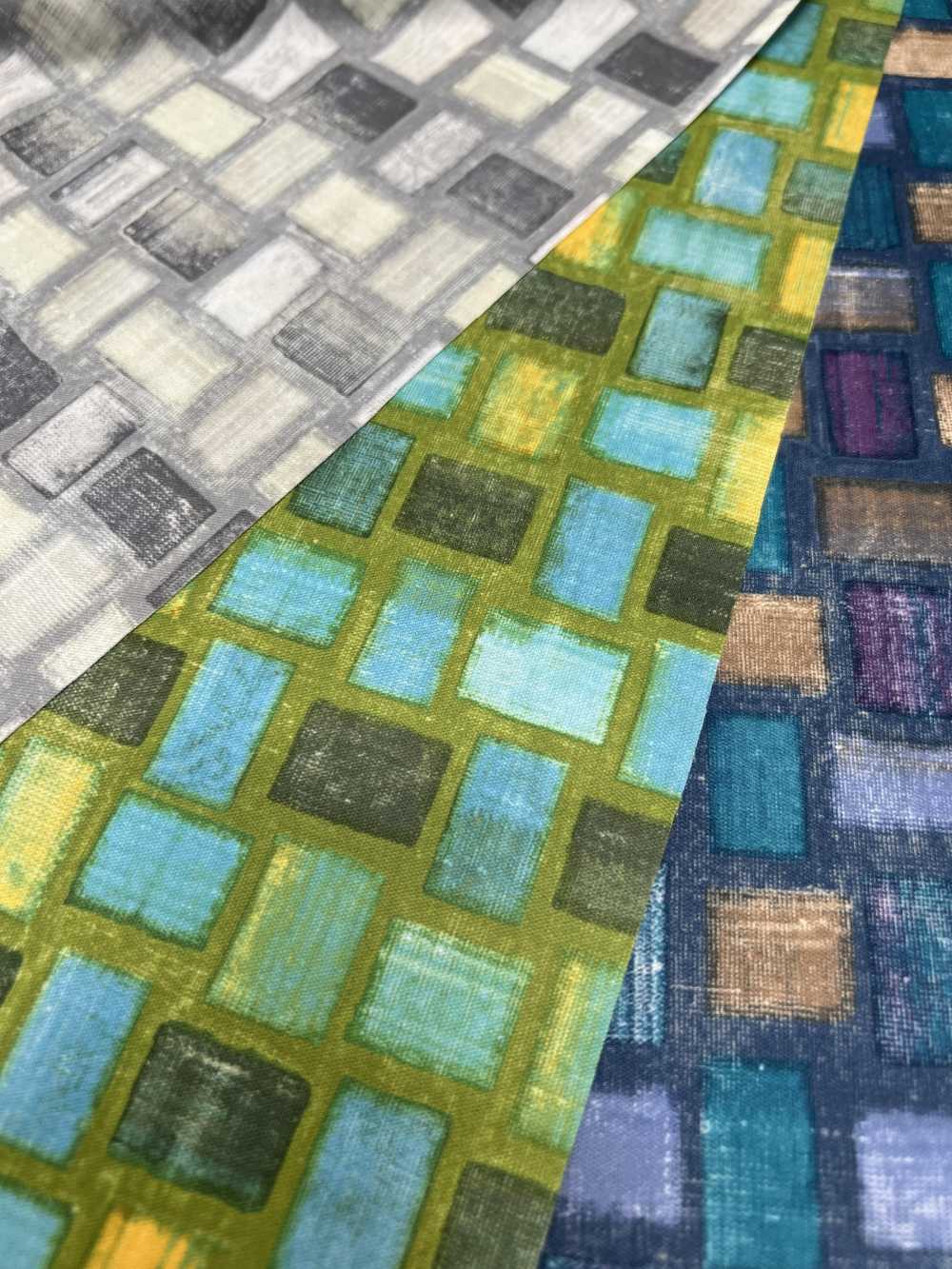 54032-3 Circular Interlock Knitting Transfer Print Tile Pattern[Textilgewebe] SAKURA-UNTERNEHMEN