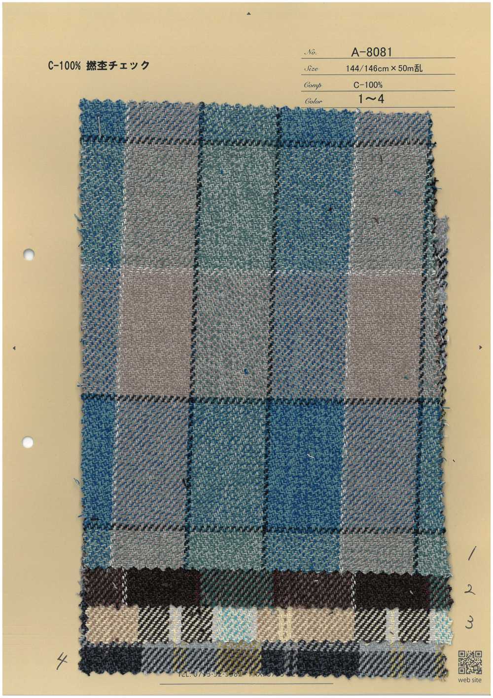 A-8081 Cotton Strong Twist Check[Textilgewebe] ARINOBE CO., LTD.