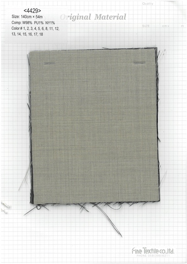4429 Wolle Toro Stretch Ohne Muster Und Gestreift[Textilgewebe] Feines Textil